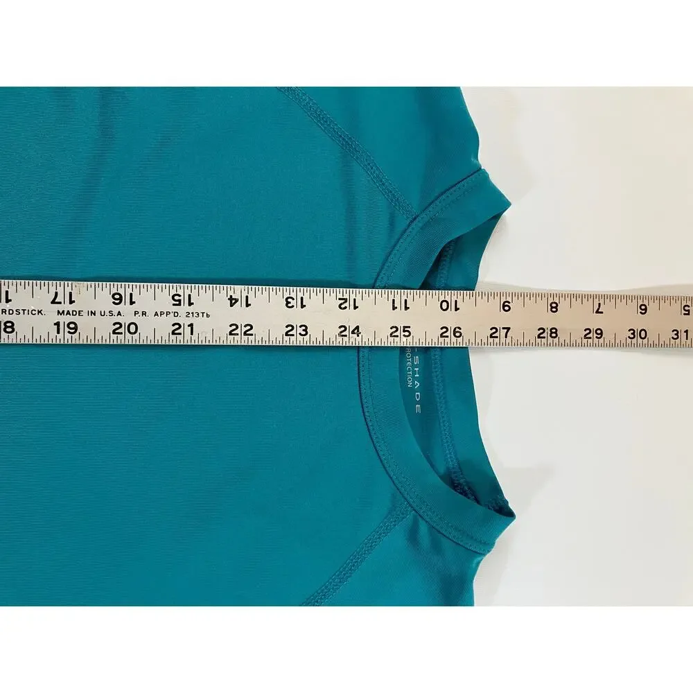 Columbia Women’s M Omni-Shade Long Sleeve Shirt Teal Sun Protection Outdoor